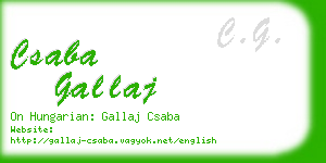 csaba gallaj business card